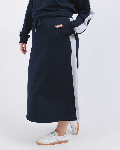 Sloane Fleece Skirt Navy main image 1